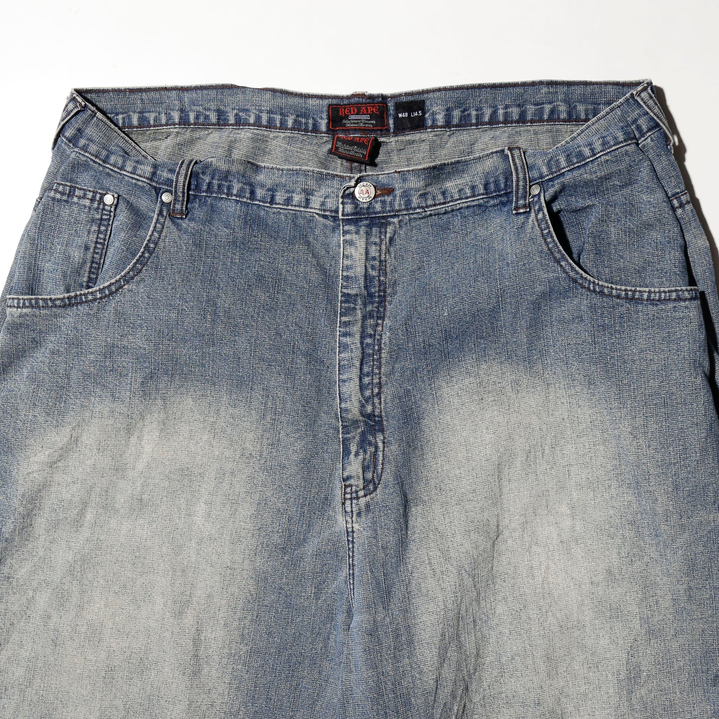 vintage  faded denim bermuda shorts *resized