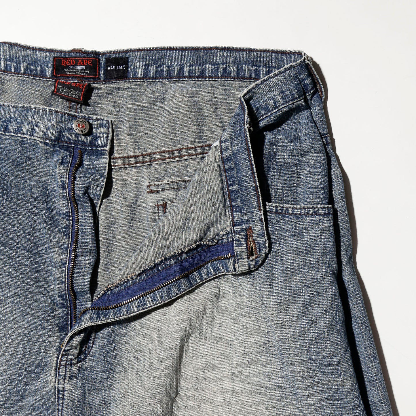 vintage  faded denim bermuda shorts *resized