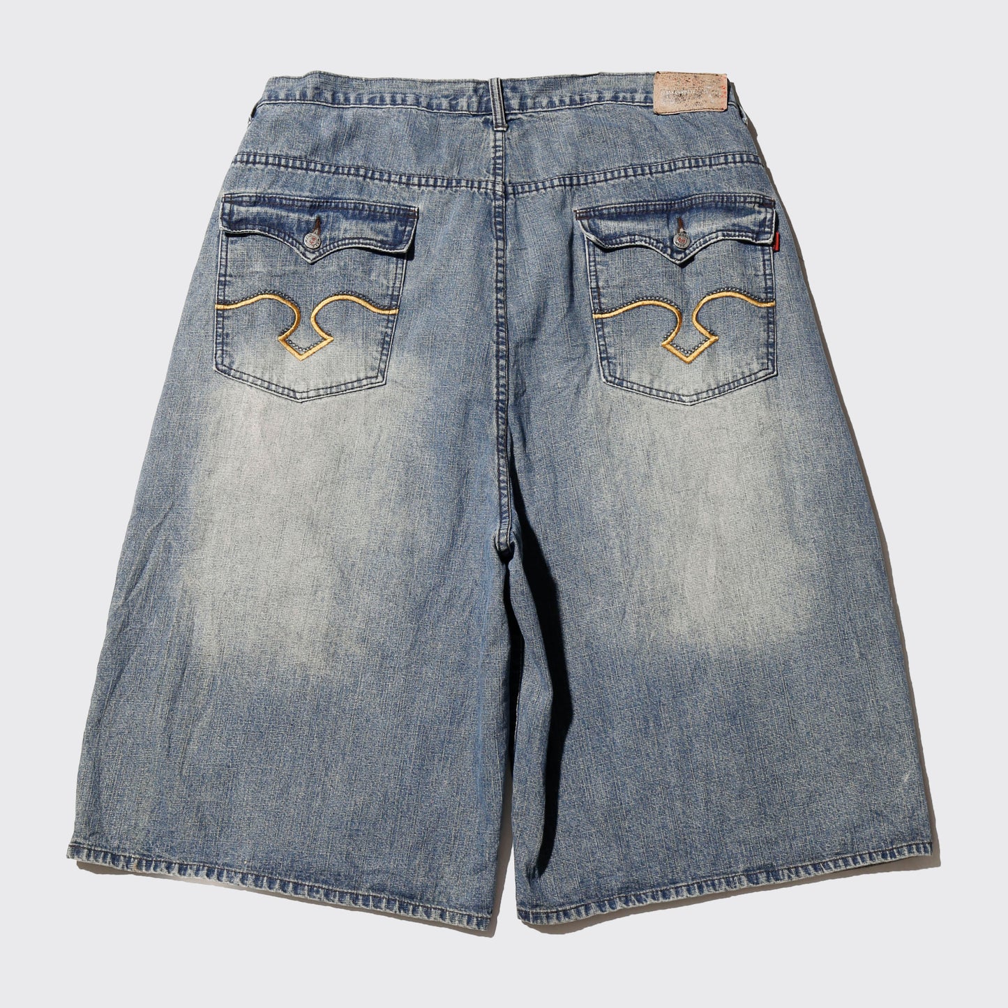 vintage  faded denim bermuda shorts *resized