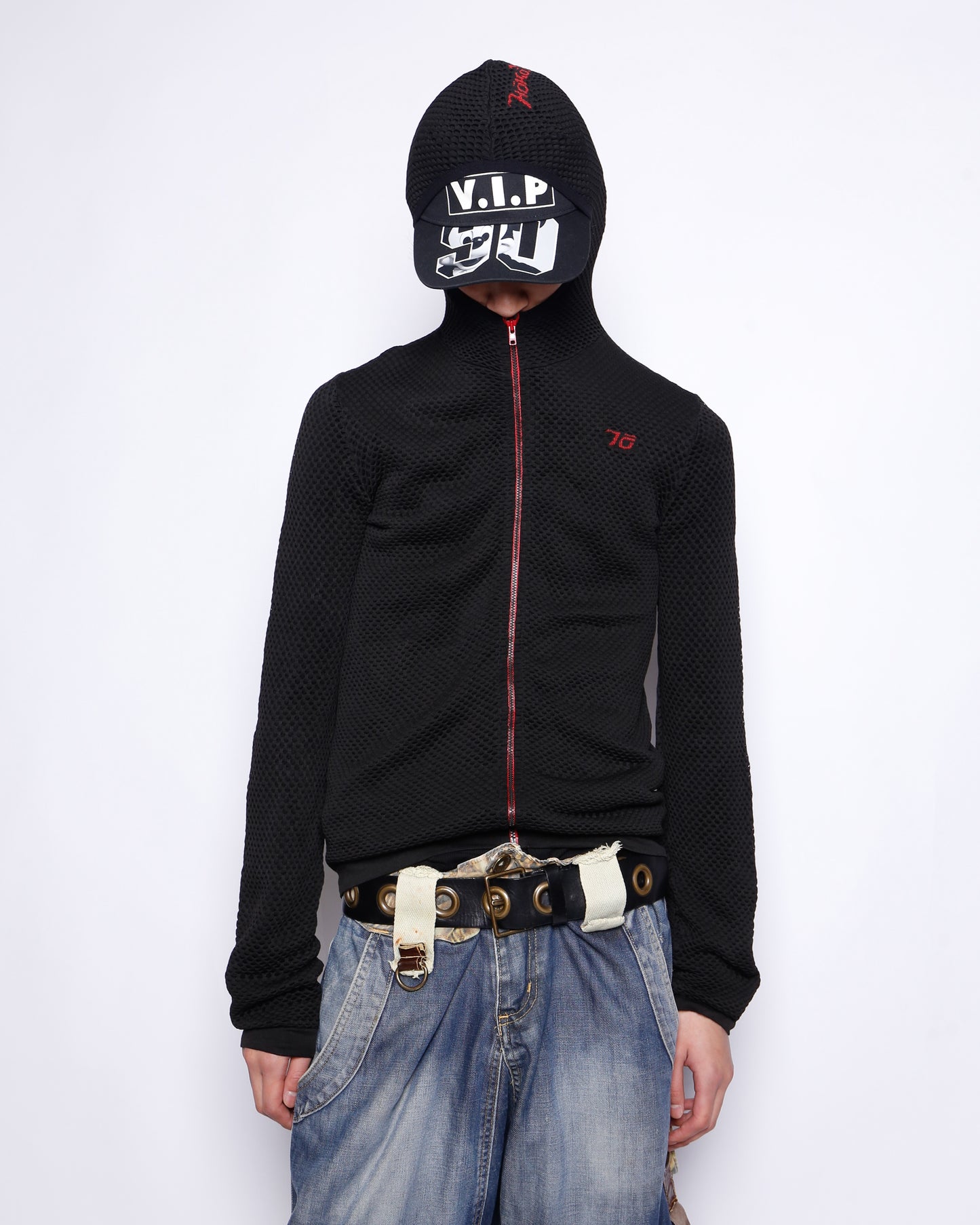 vintage euro embossed scuba hoodie