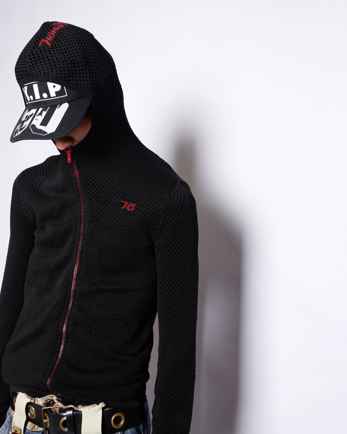 vintage euro embossed scuba hoodie