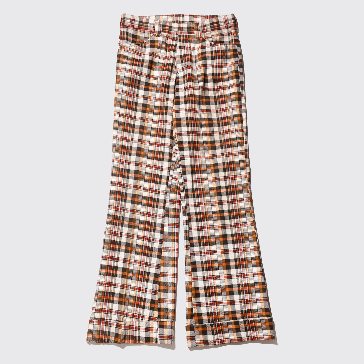 vintage 70's check flare trousers