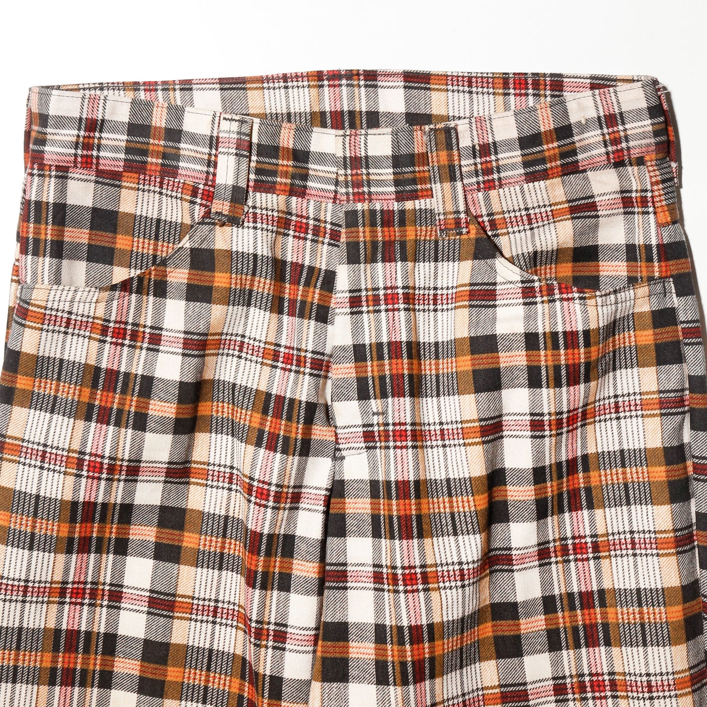 vintage 70's check flare trousers