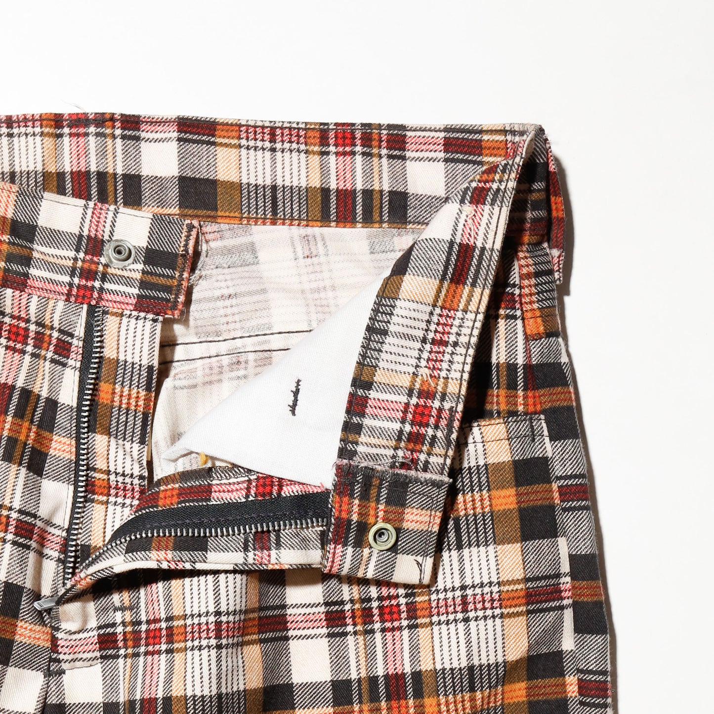 vintage 70's check flare trousers