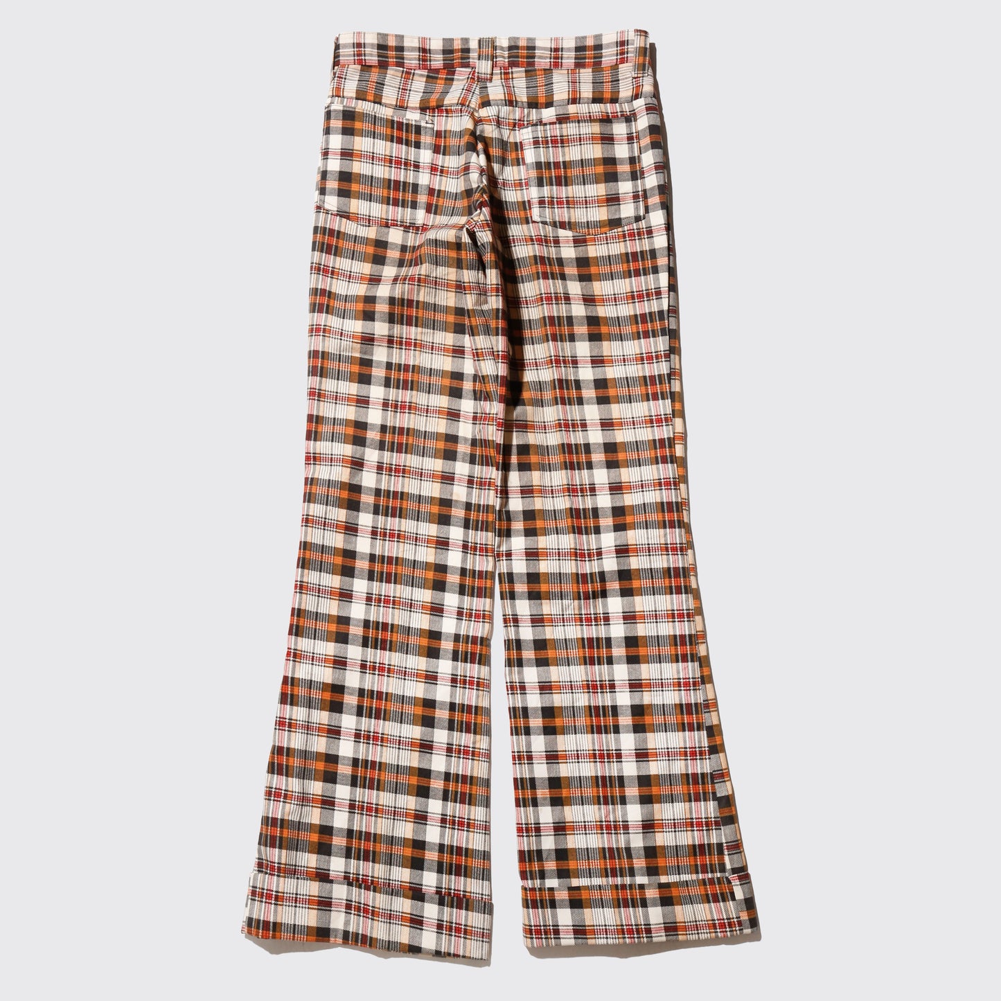 vintage 70's check flare trousers