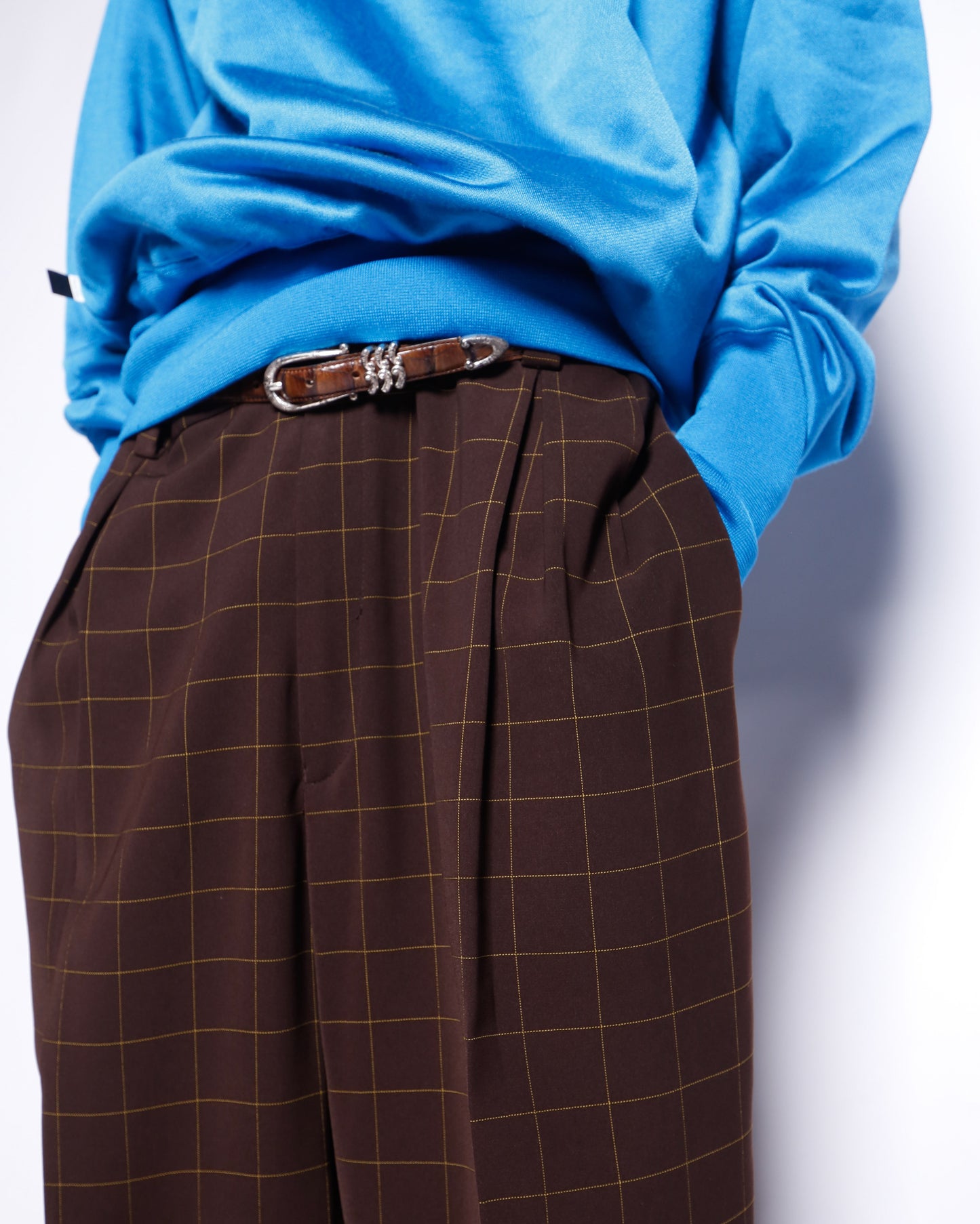 vintage check wide zoot slacks