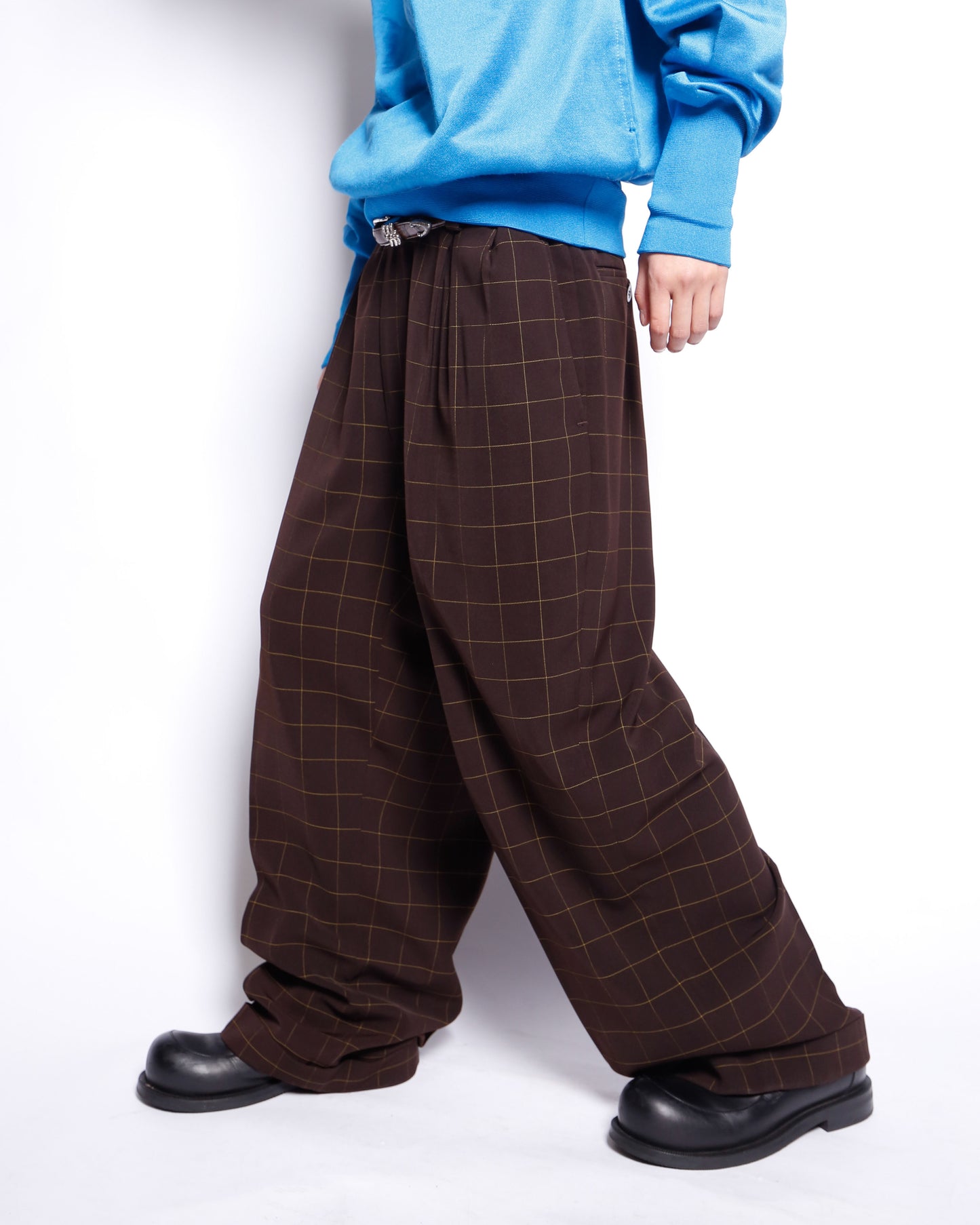 vintage check wide zoot slacks