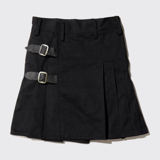 vintage belted gabardine wrap skirt