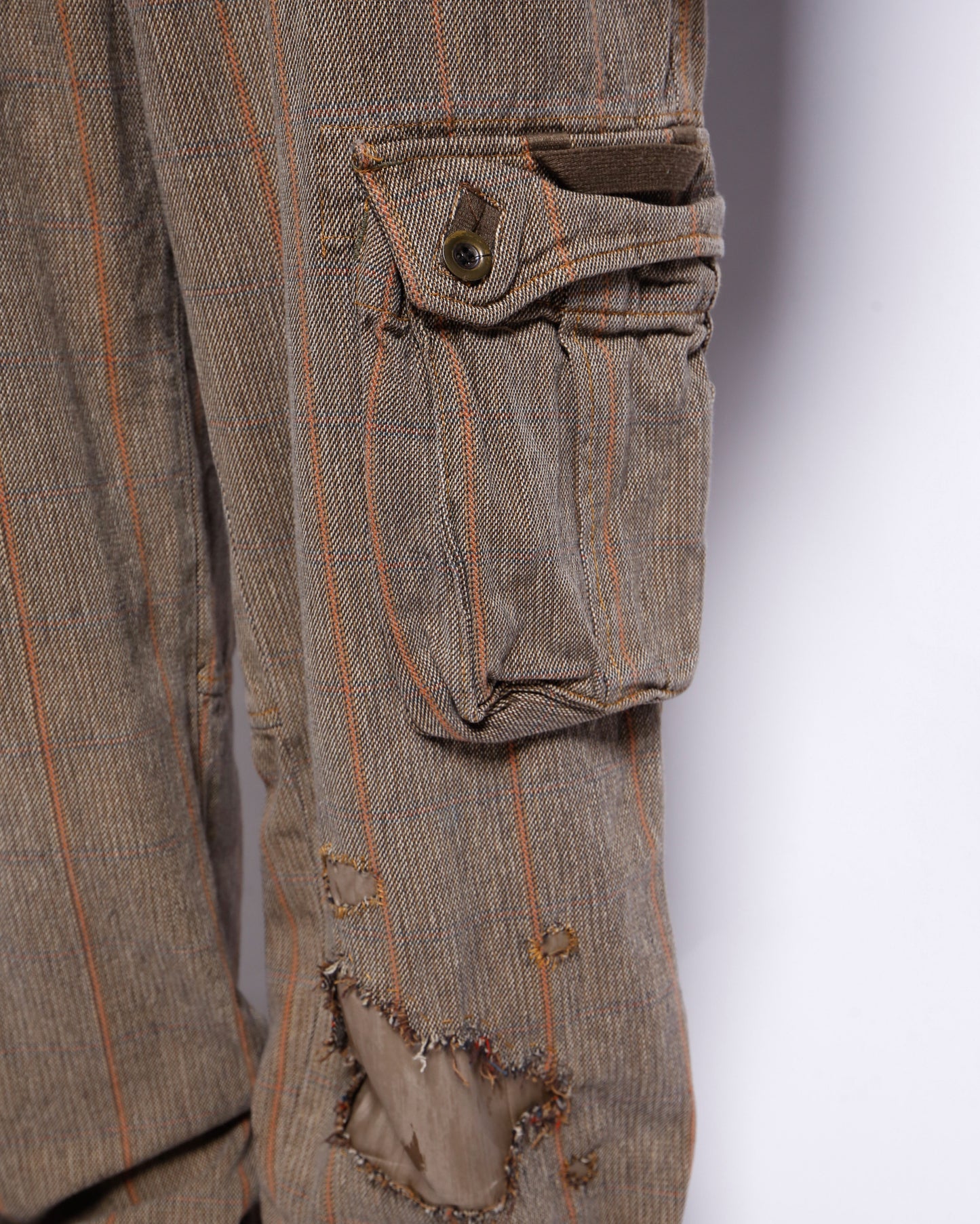 *one-off repaired cargo trousers