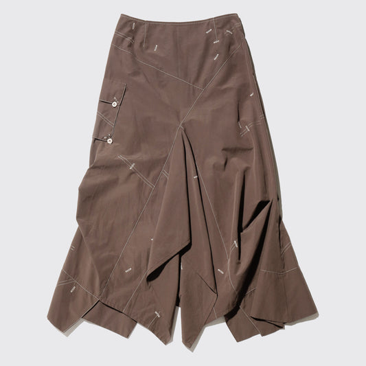 vintage stitch draping skirt