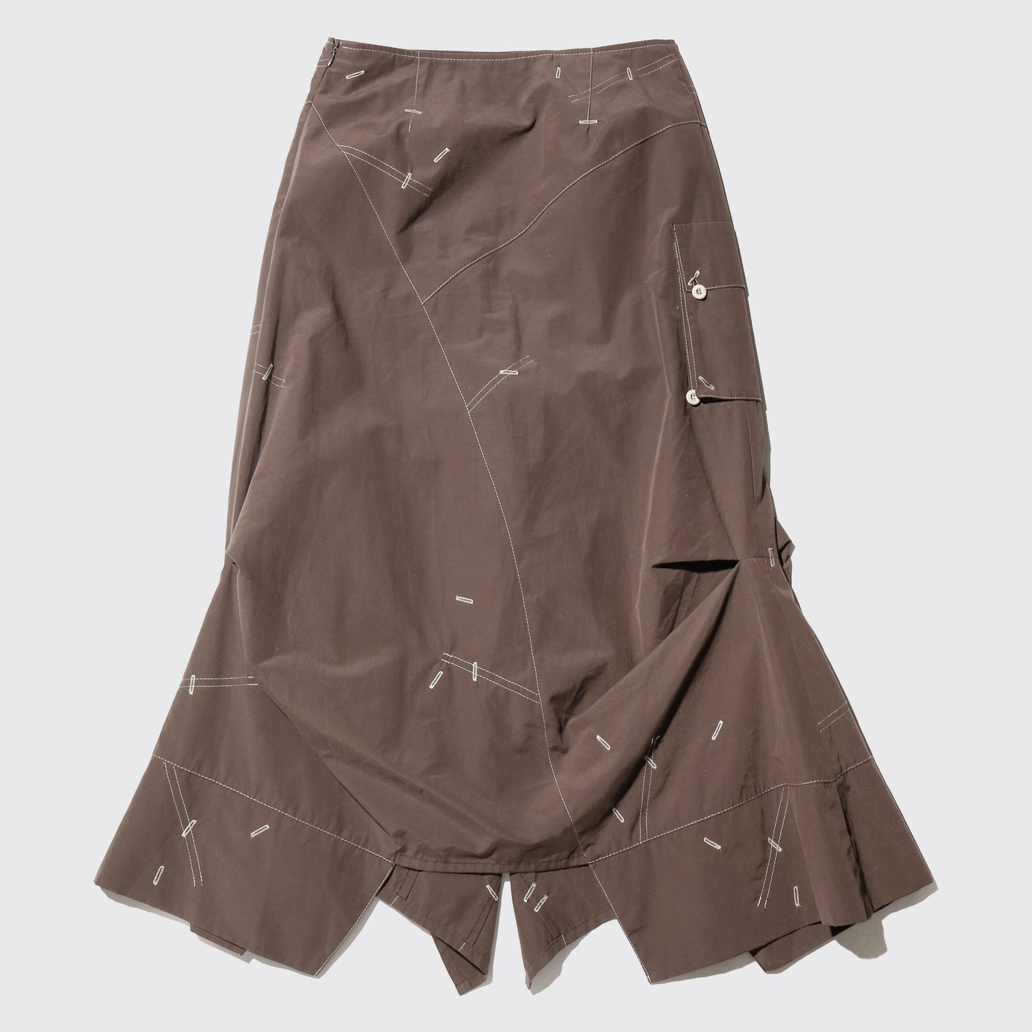 vintage stitch draping skirt