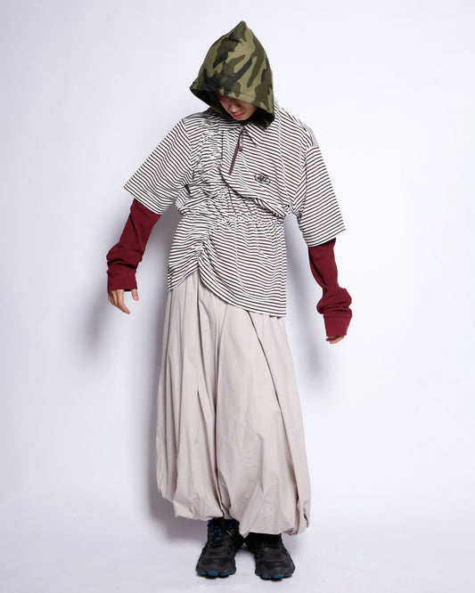*one-off hybrid gathering hoodie
