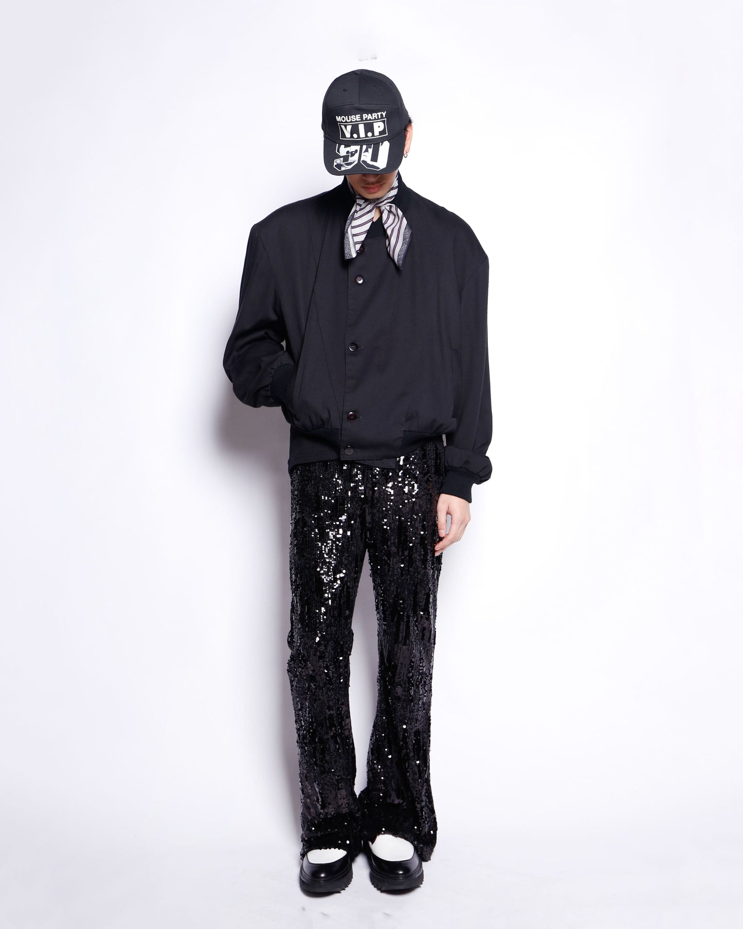 vintage spangle flare trousers