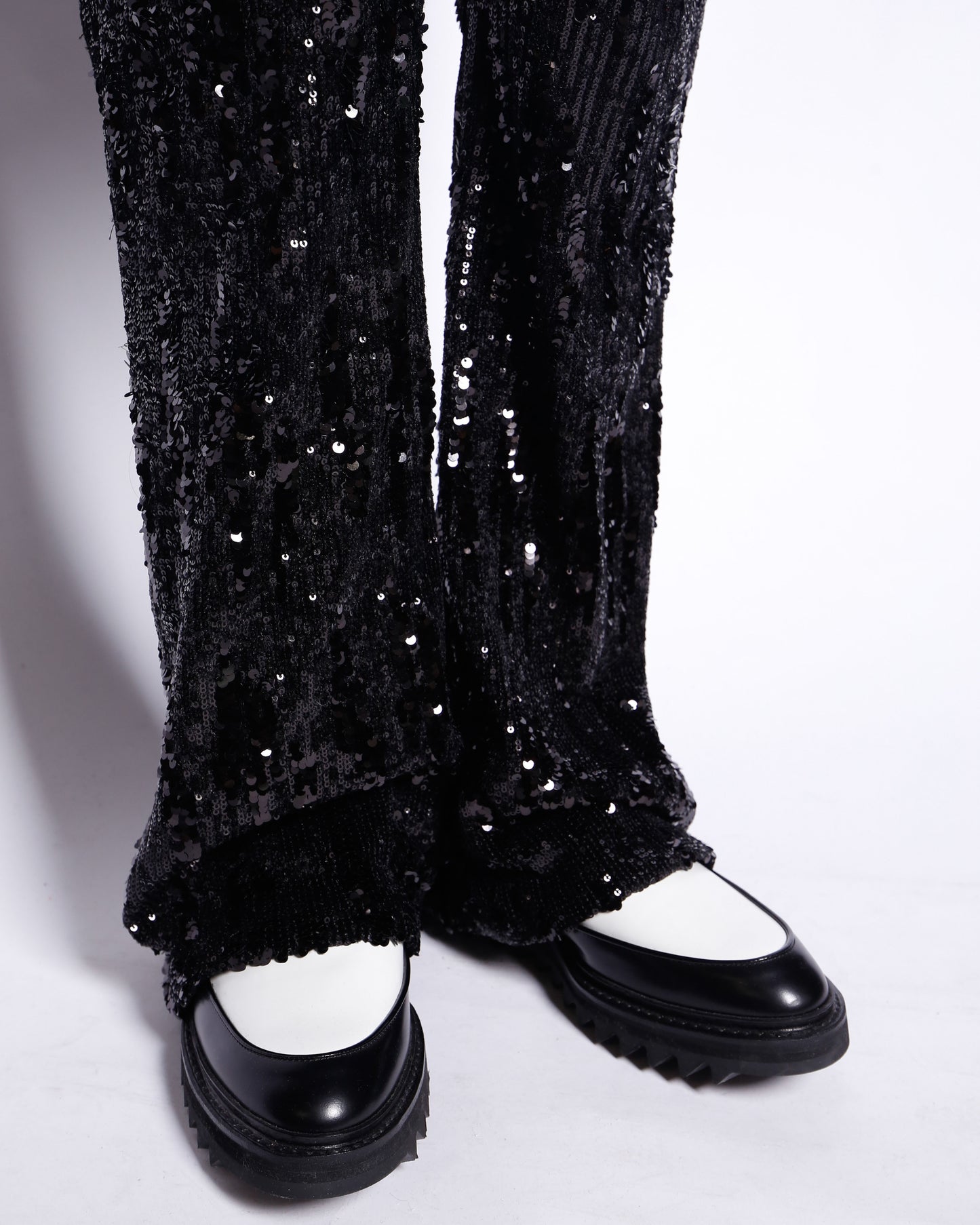 vintage spangle flare trousers