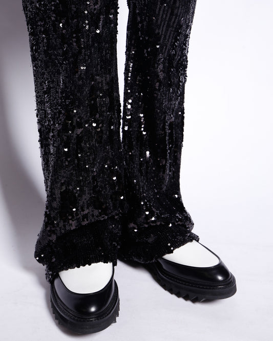 vintage spangle flare trousers