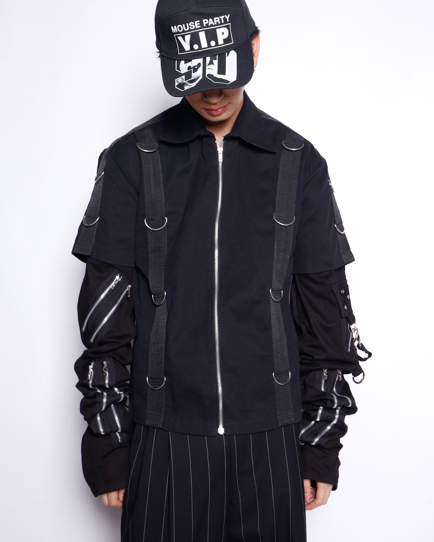 *one-off hybrid D-ringe bondage jacket