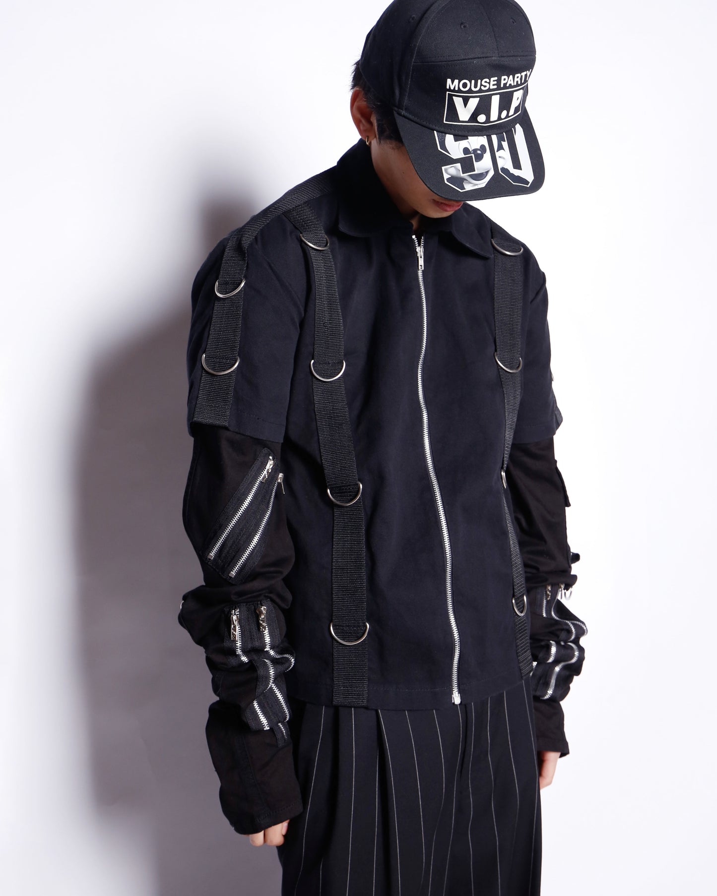 *one-off hybrid D-ringe bondage jacket
