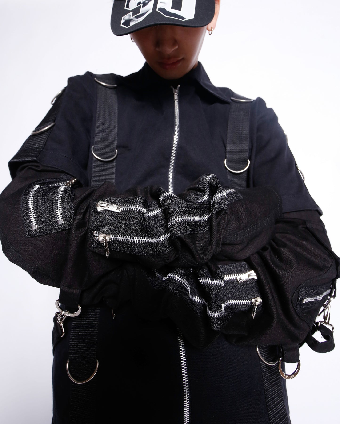 *one-off hybrid D-ringe bondage jacket