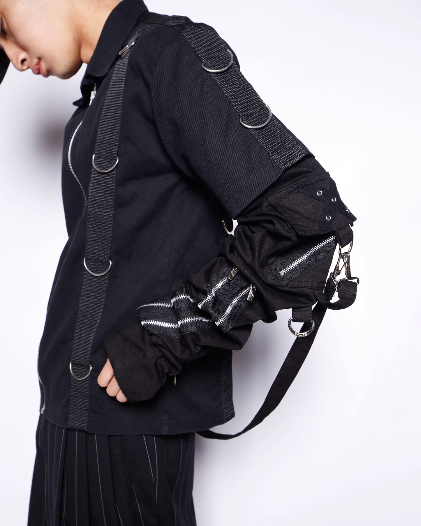 *one-off hybrid D-ringe bondage jacket