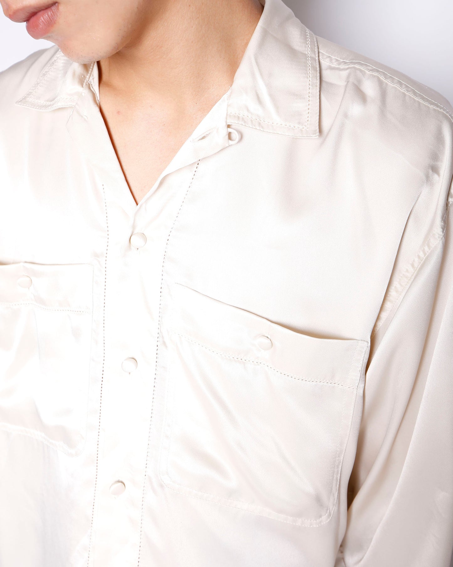 vintage stitched silk shirt