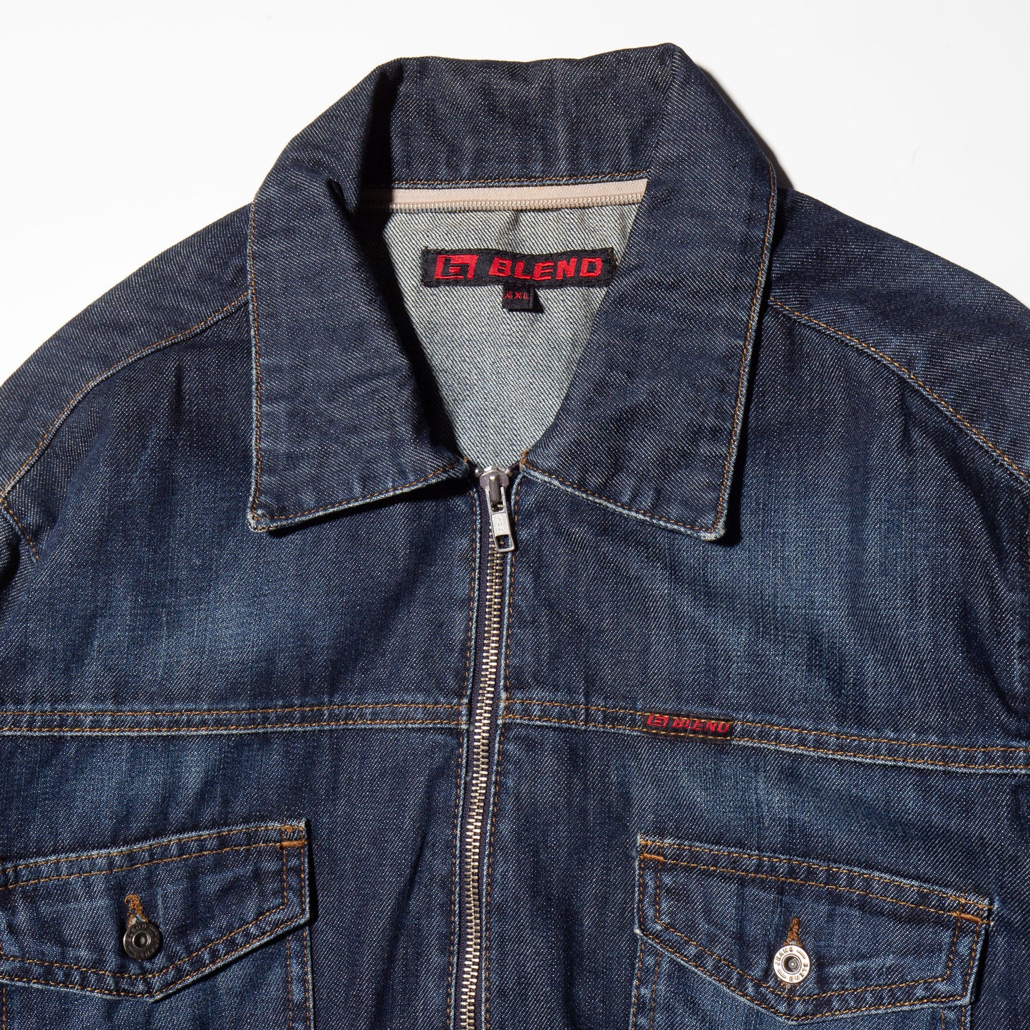vintage5p zipped trucker jacket