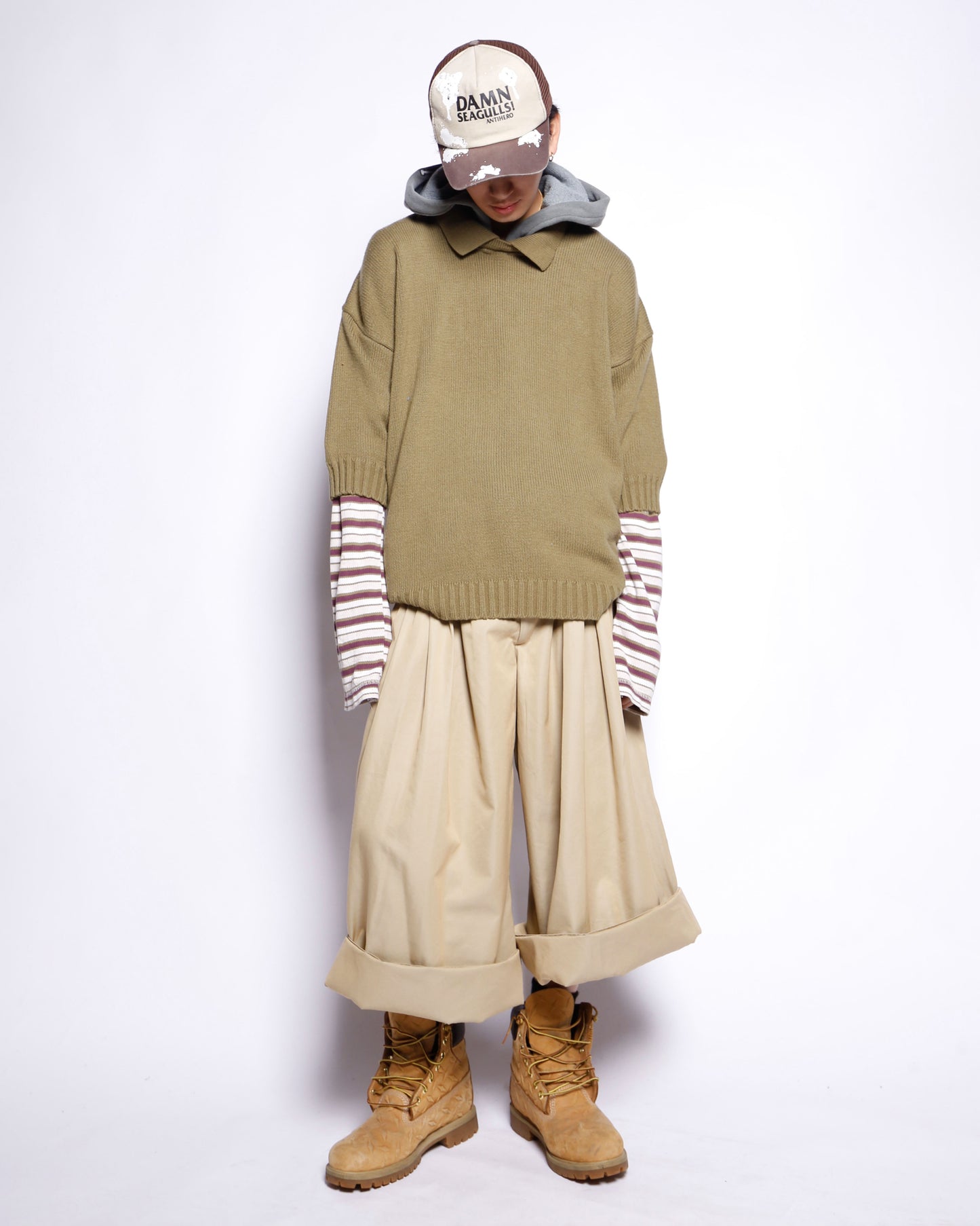 vintage 00's nozomi ishiguro pleats wide trousers