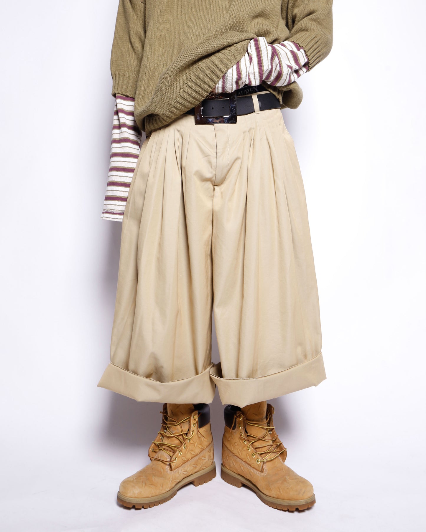 vintage 00's nozomi ishiguro pleats wide trousers