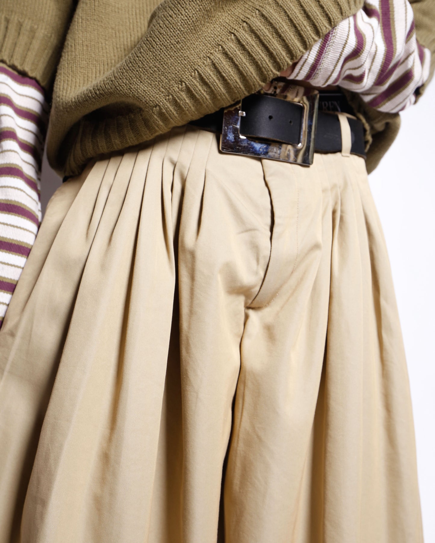 vintage 00's nozomi ishiguro pleats wide trousers