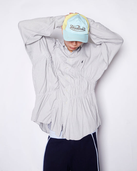 *one-off irregular gathering shirt