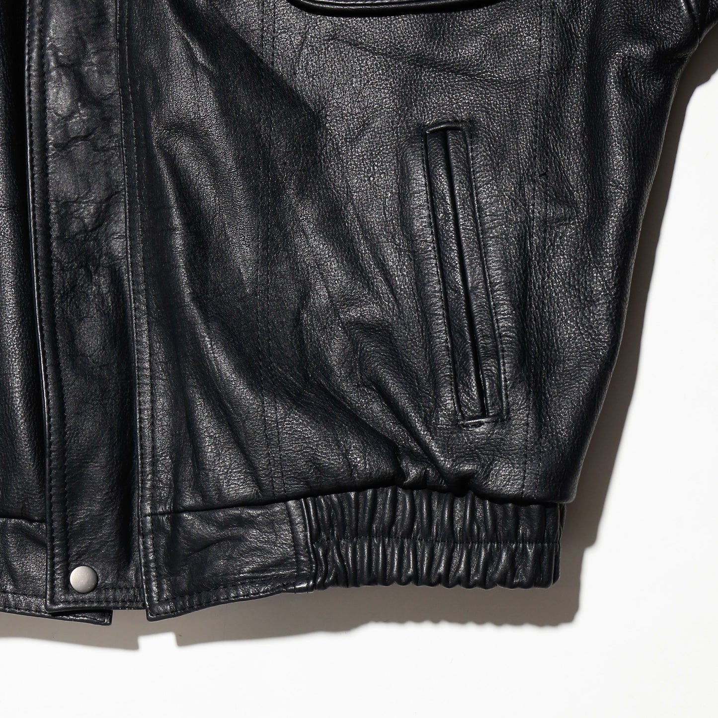 vintage loose aviator leather jacket