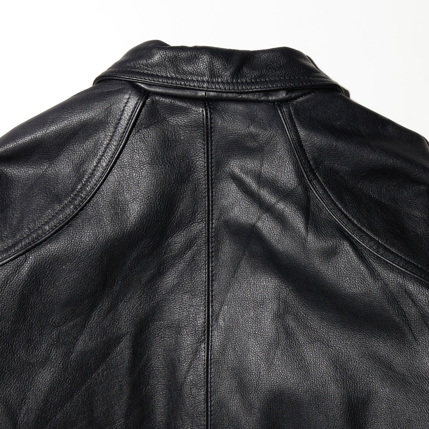 vintage loose aviator leather jacket