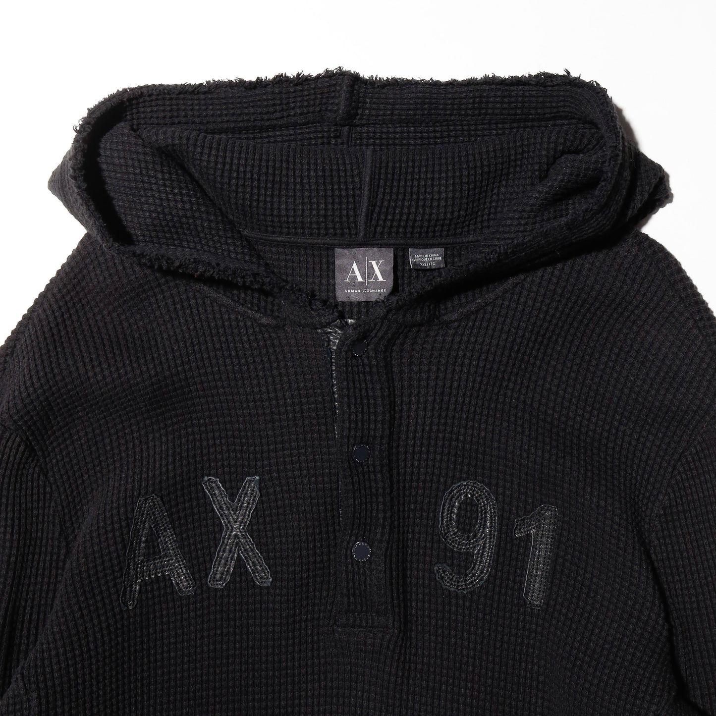 vintage 00's armani exchange thermal hoodie
