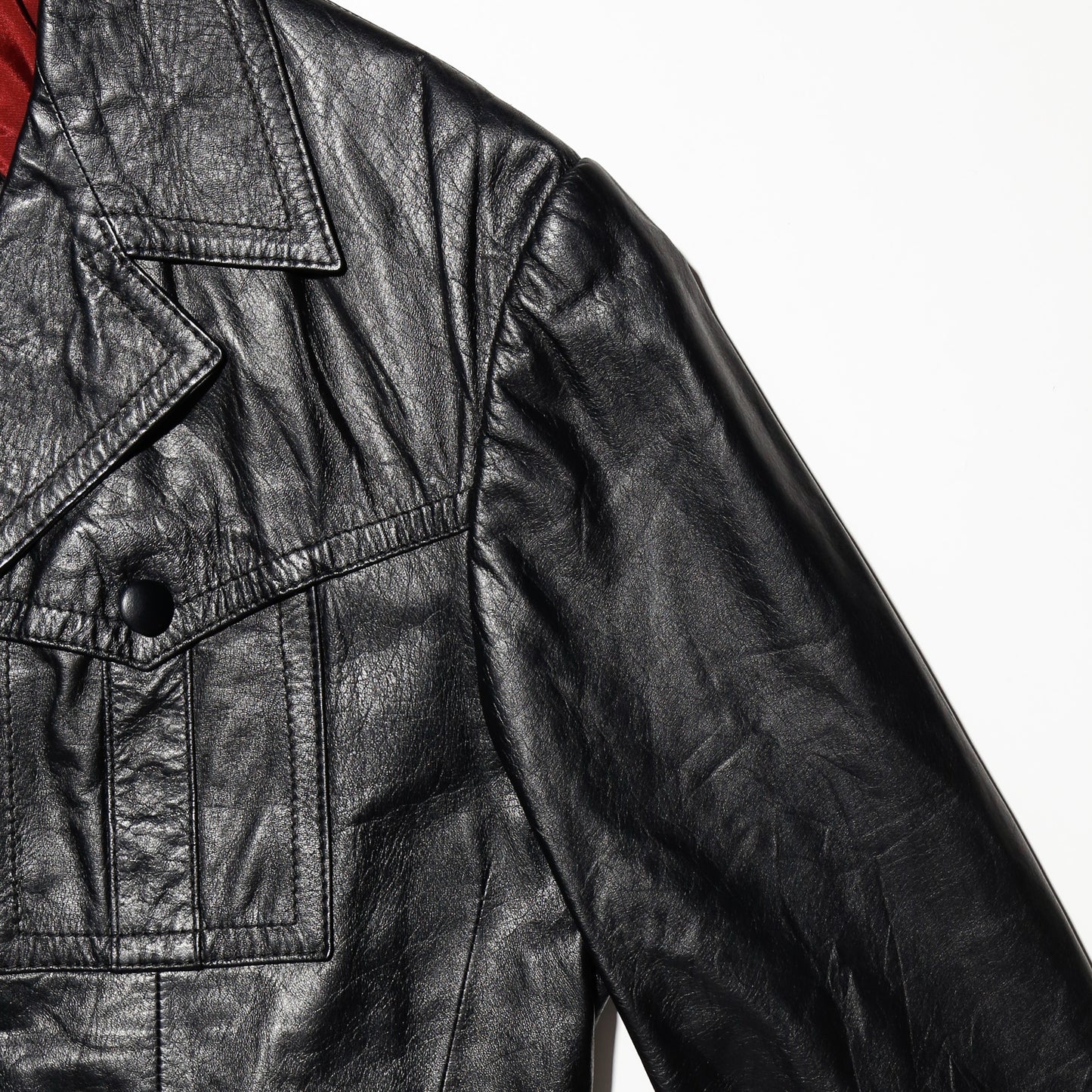 vintage euro cropped aviator leather jacket *resized