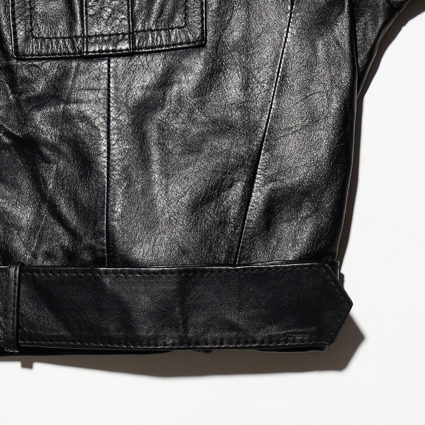 vintage euro cropped aviator leather jacket *resized