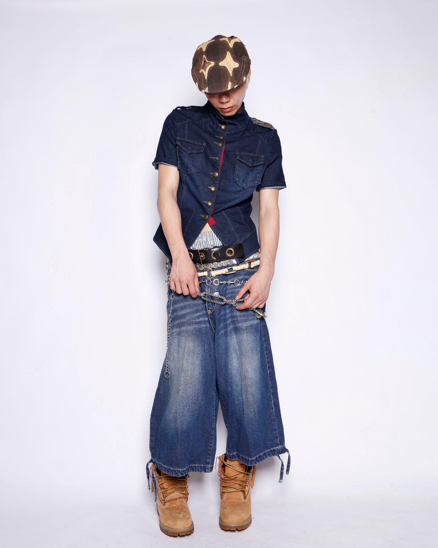 vintage akademiks petroglyph denim bermuda shorts