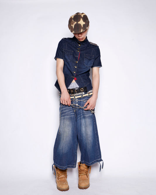 vintage denim officer h/s jacket