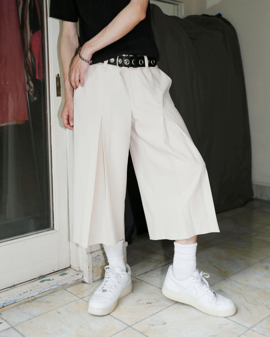 vintage center tuck cropped slacks