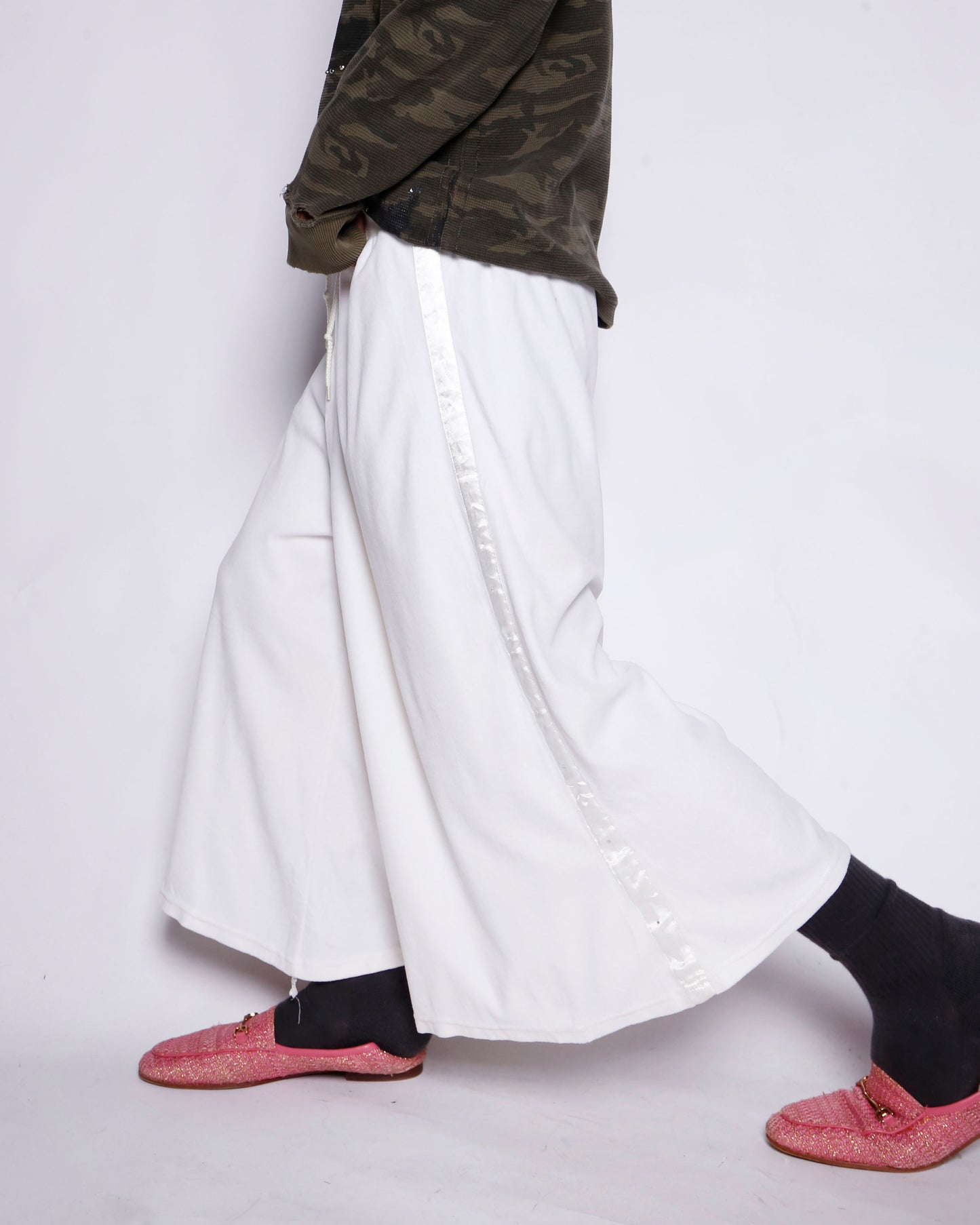 vintage side line pile bermuda shorts