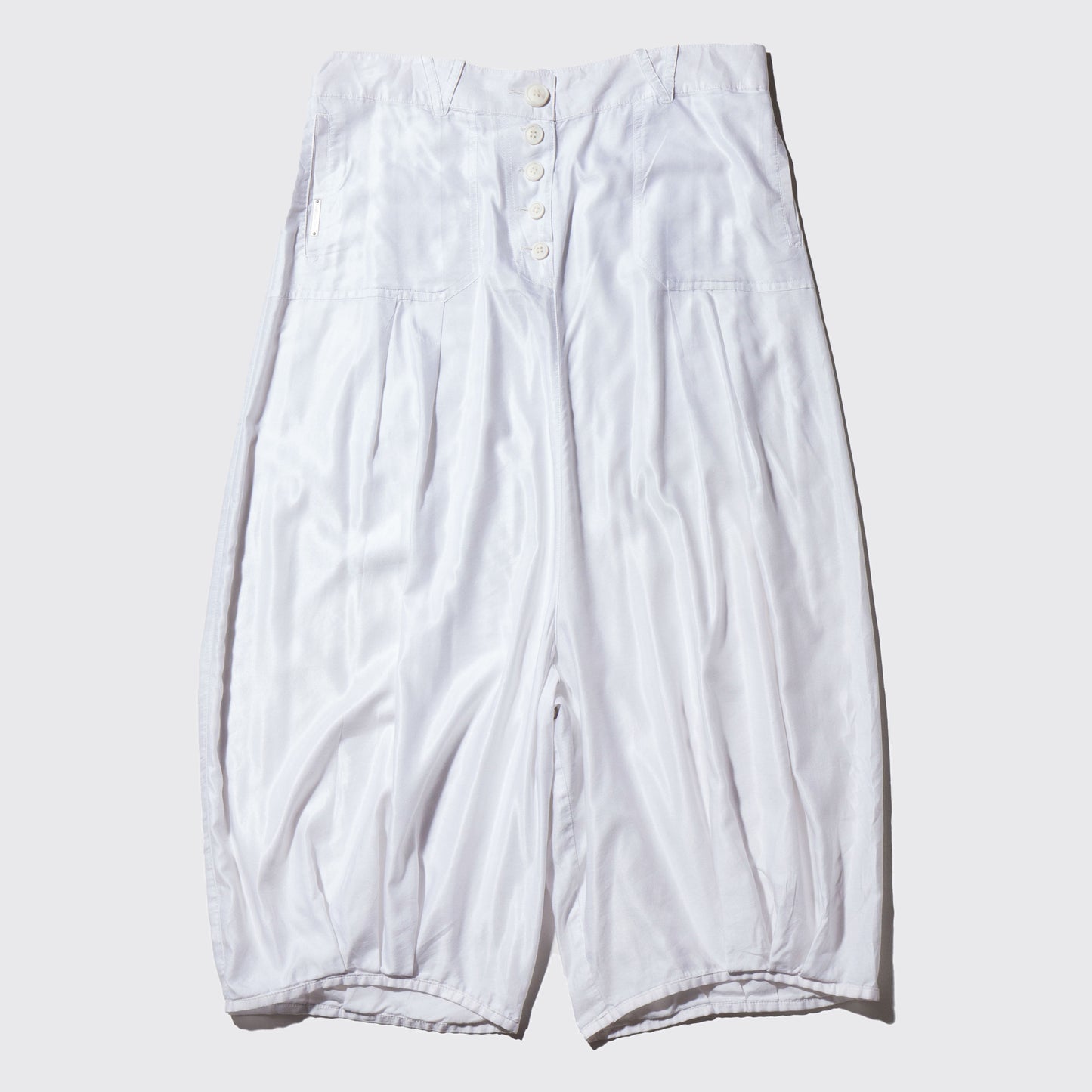 vintage balloon cropped wide shorts