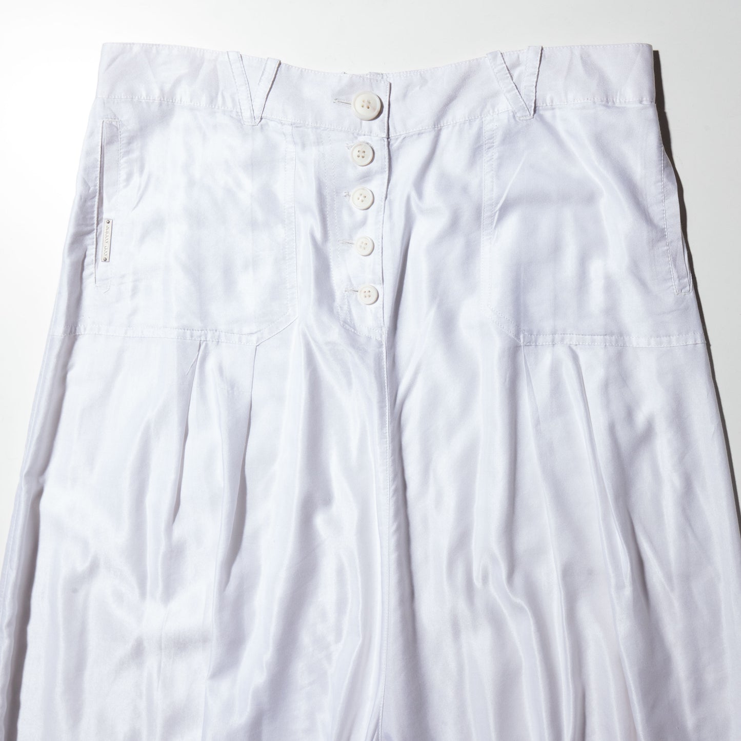 vintage balloon cropped wide shorts