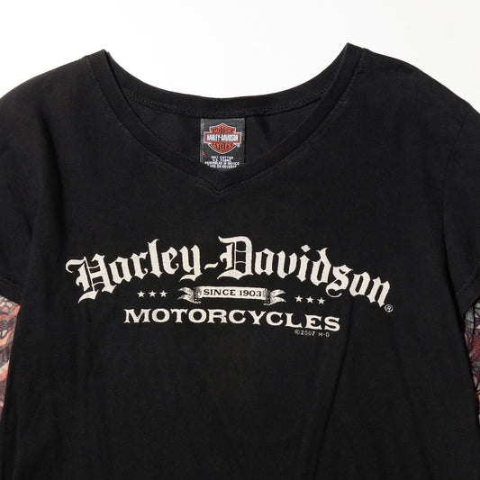 vintage 00's harley-davidson tatoo  sleeve l/s
