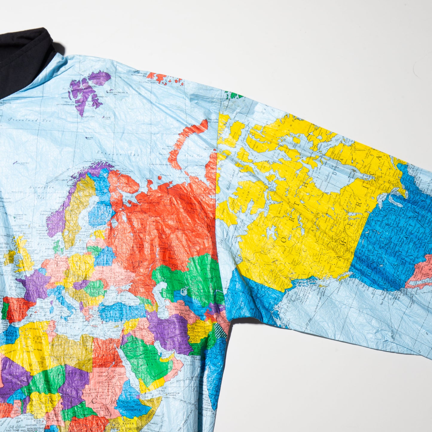 vintage world map paper jacket