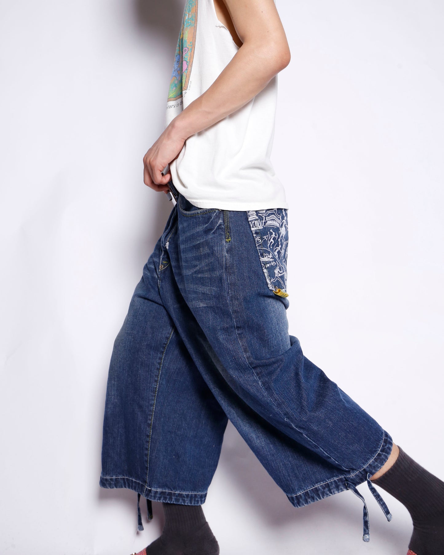 vintage akademiks petroglyph denim bermuda shorts