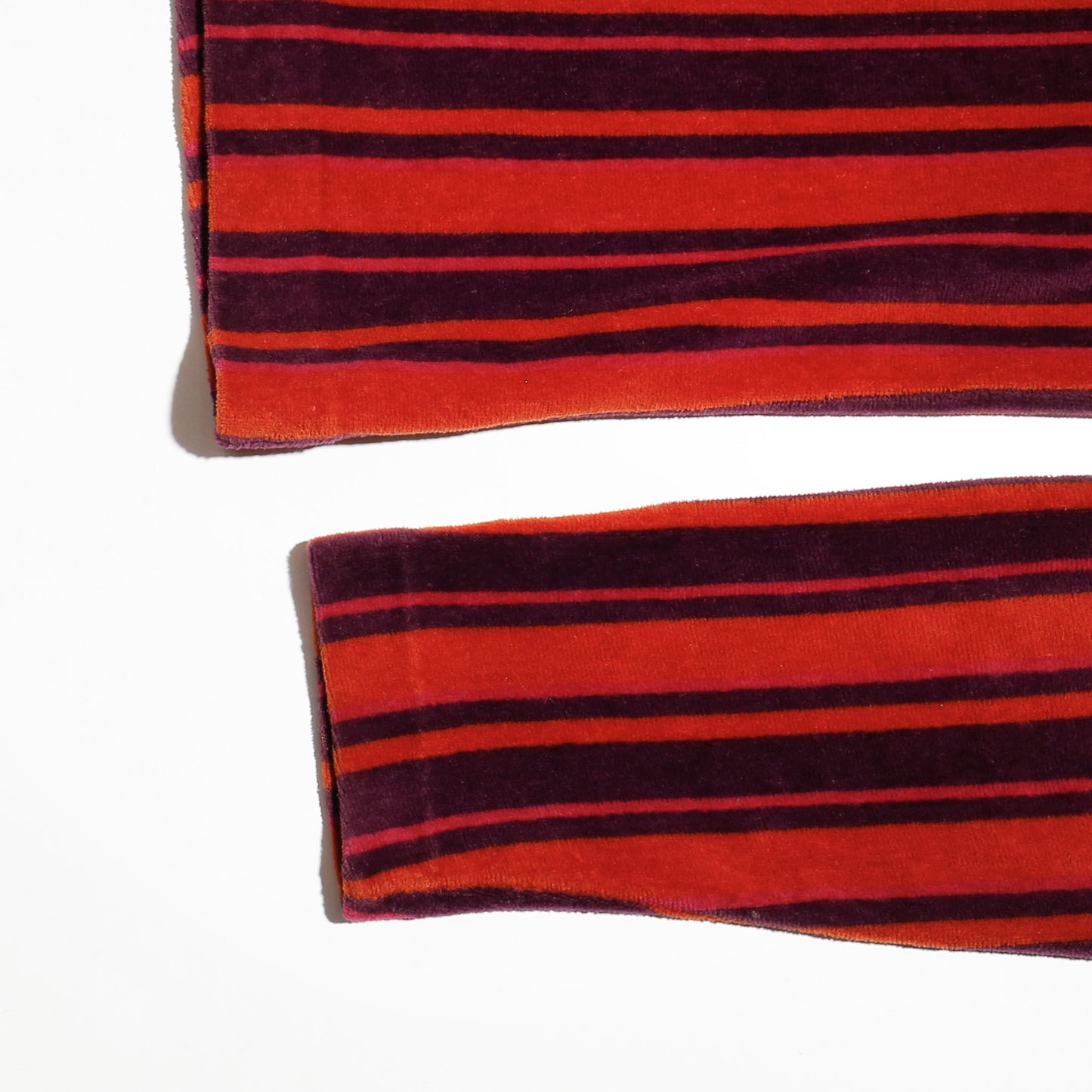 vintage 70's stripe pile half zip shirt