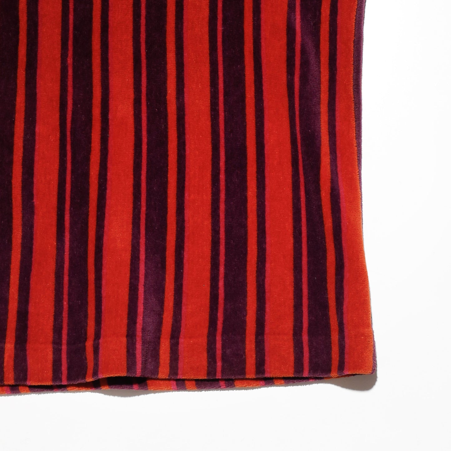 vintage 70's stripe pile half zip shirt
