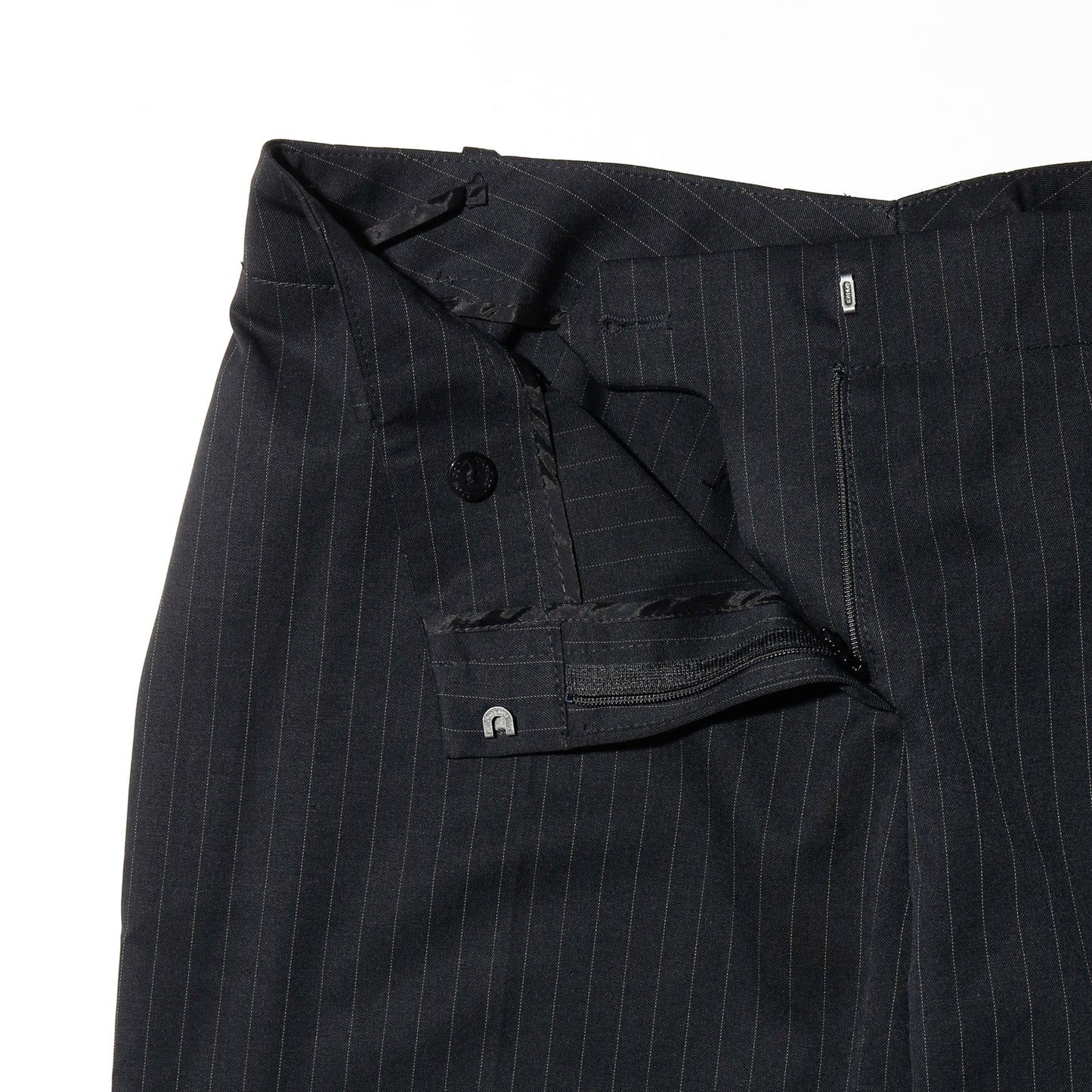 vintage hugo boss low rise stripe flare slacks