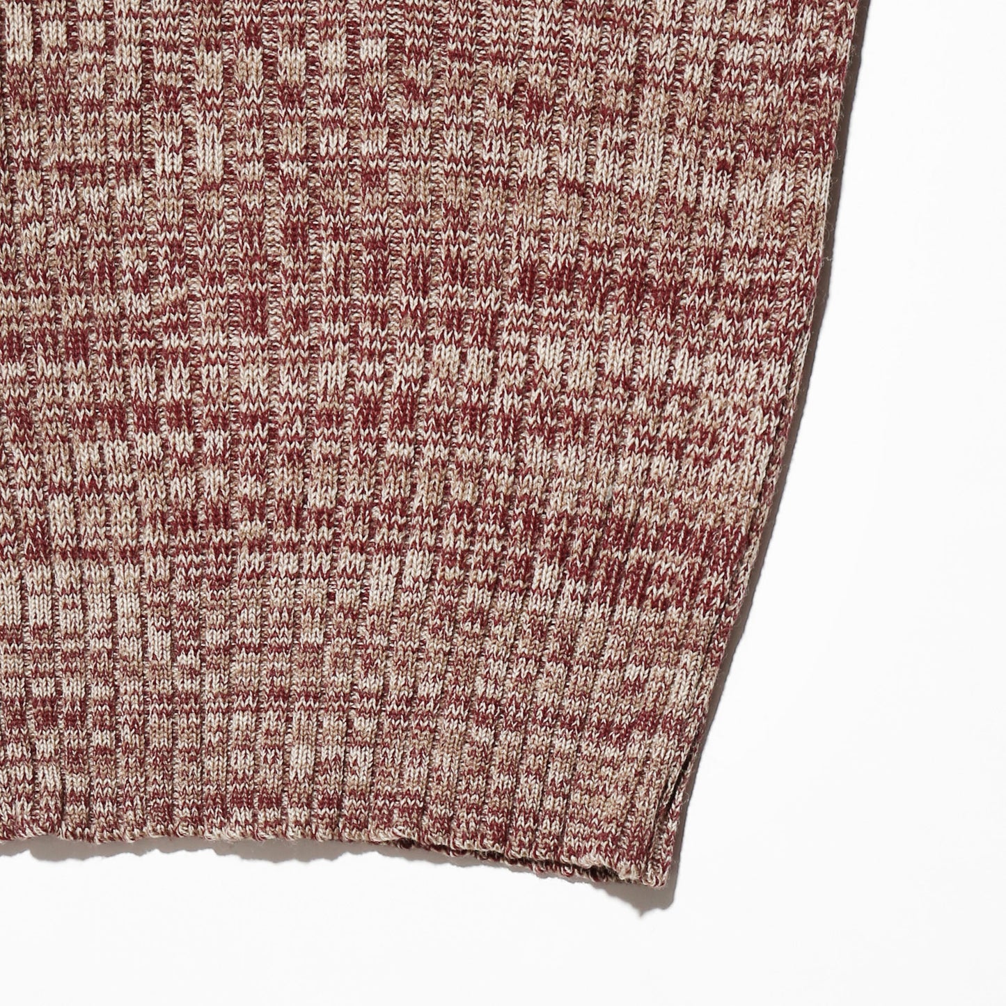 vintage 70's leather combi melange sweater