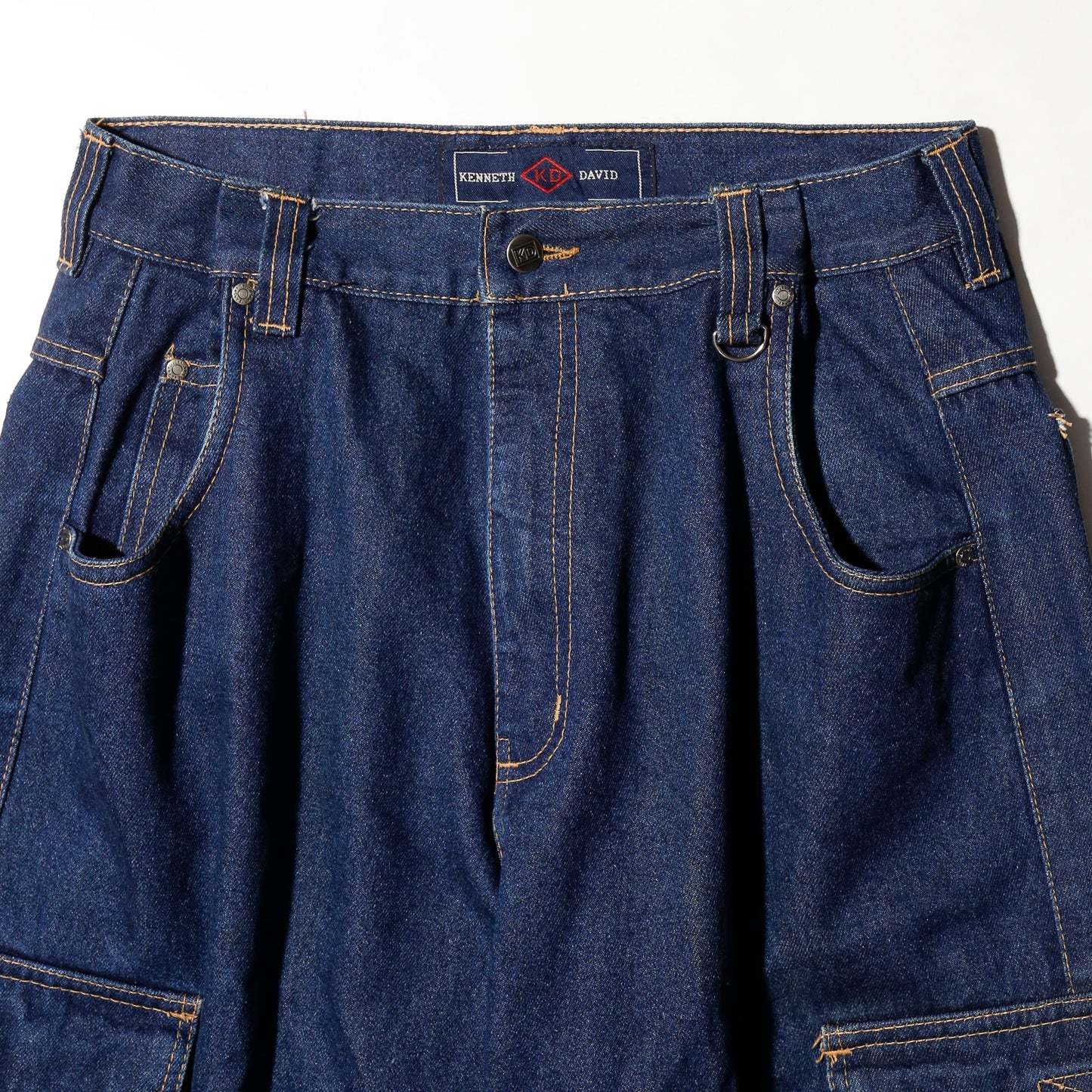vintage kenneth david leather combi cargo bermuda shorts