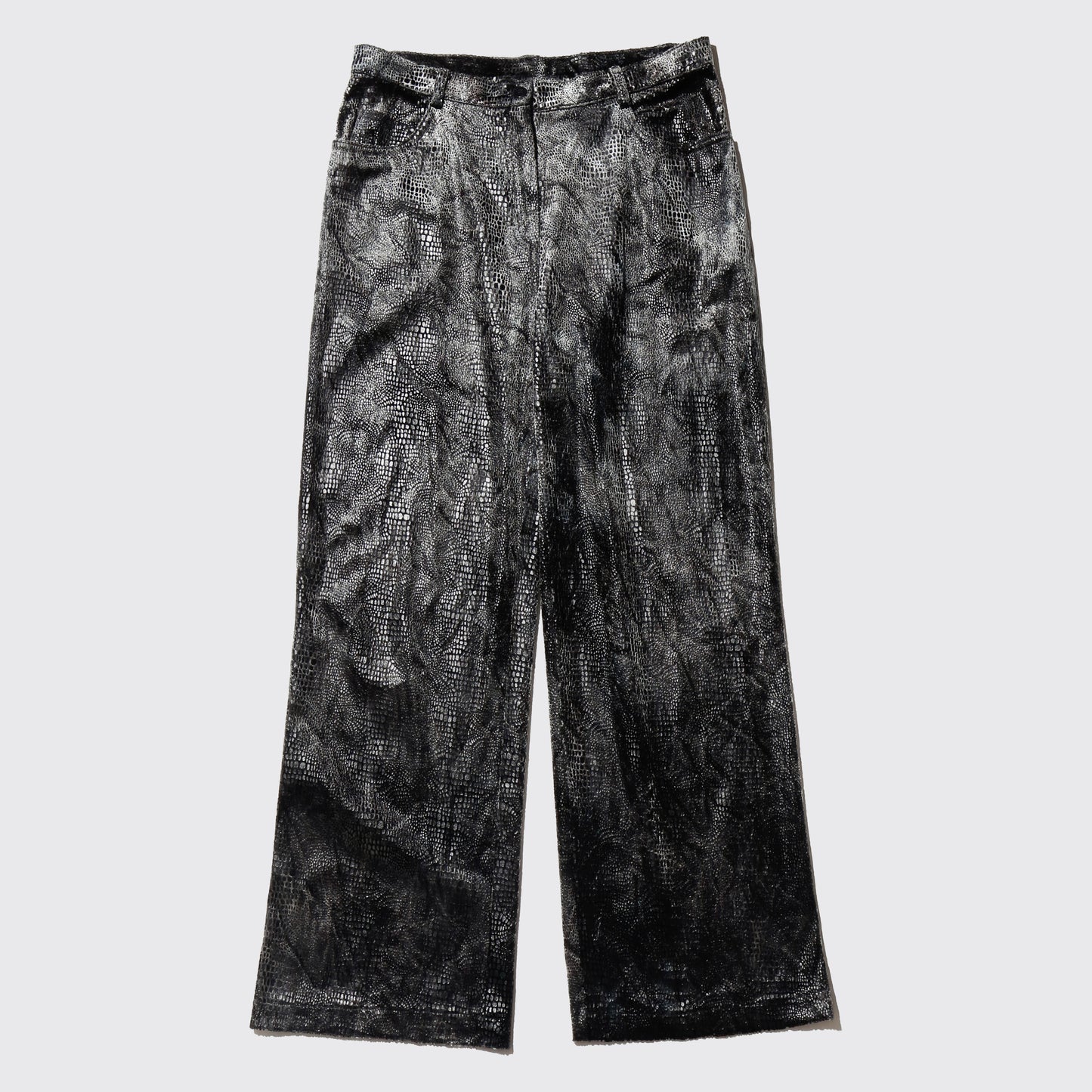 vintage faux croc 5p trousers