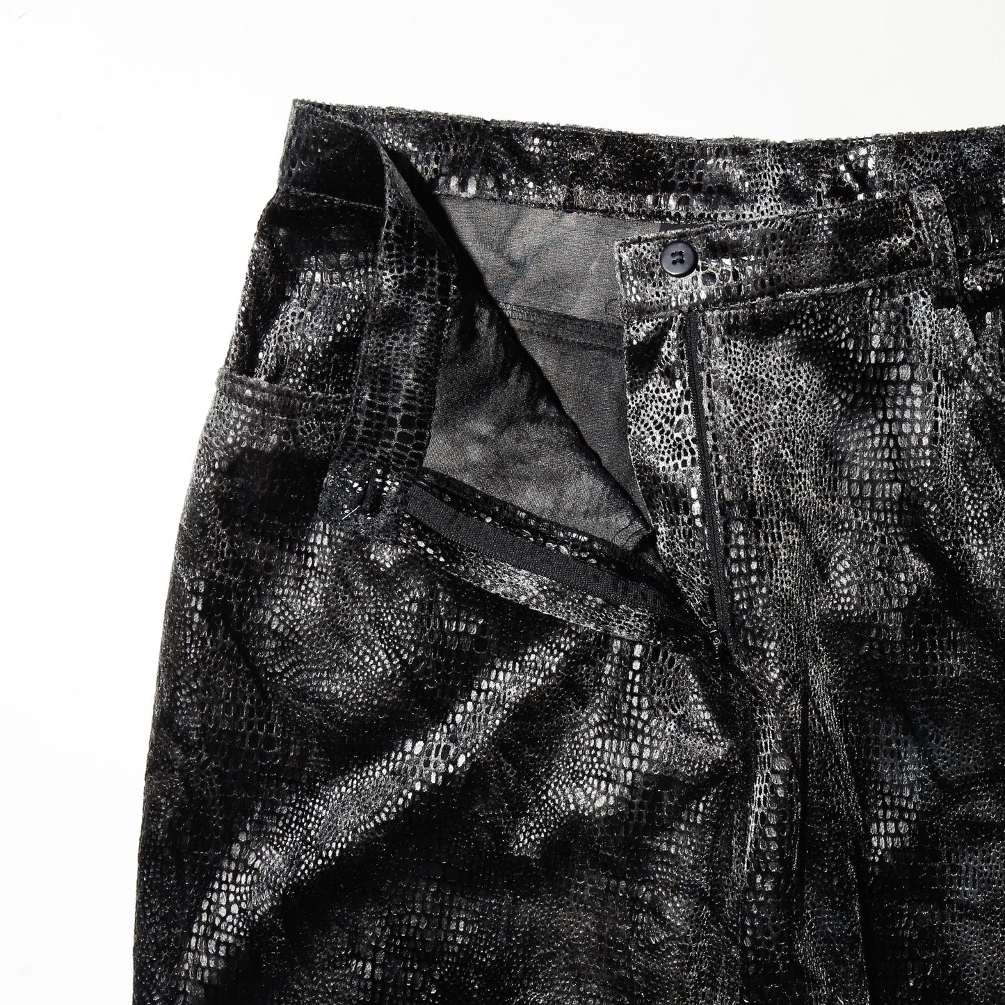 vintage faux croc 5p trousers